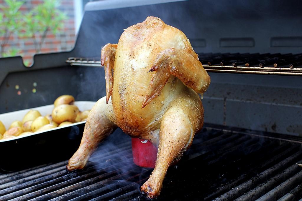 Bore Frugtgrøntsager kvalitet Opskrift på hel kylling på grill der aldrig fejler...