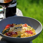 Halloween Tema: Risotto med græskarpuré, salvie og panchetta