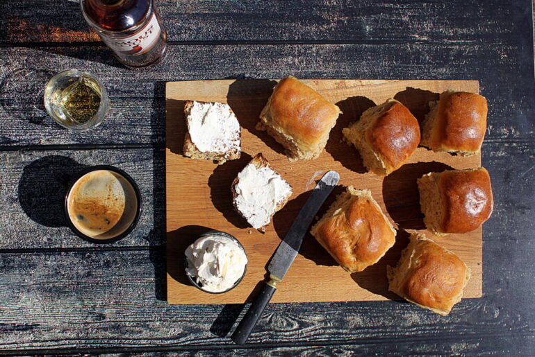 Opskrift på hveder med "whisky-smør"