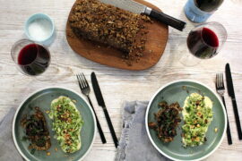 Mortens Aften: Vegetarisk farsbrød med bagte hasselnødder og svampe