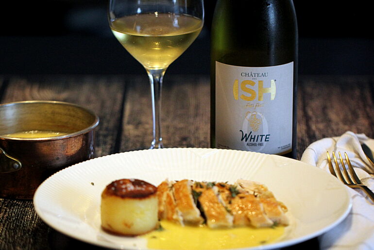 Grillet unghanebryst med pommes fondant og beurre blanc med Wineish White