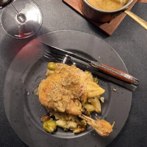 Kylling med hvidløg, citron og knuste kartofler