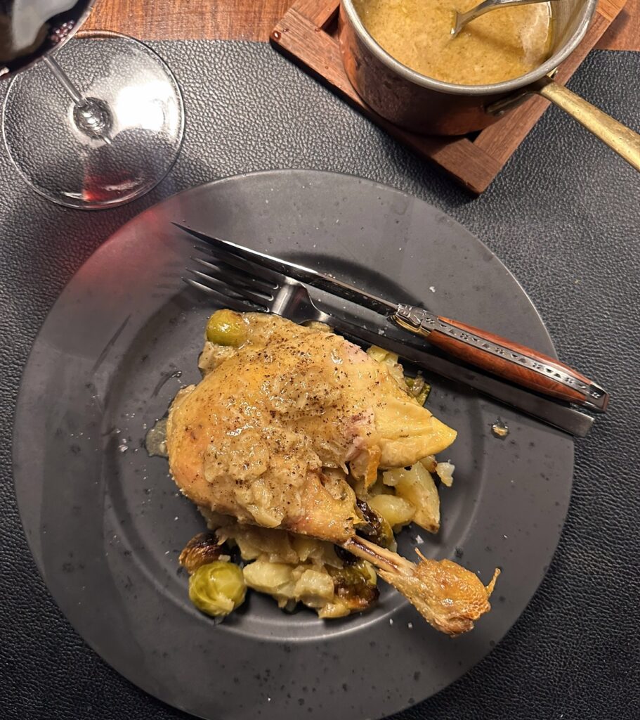 Kylling med hvidløg, citron og knuste kartofler